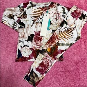 Posh Peanut Floral Long Sleeve Top and Pant Set